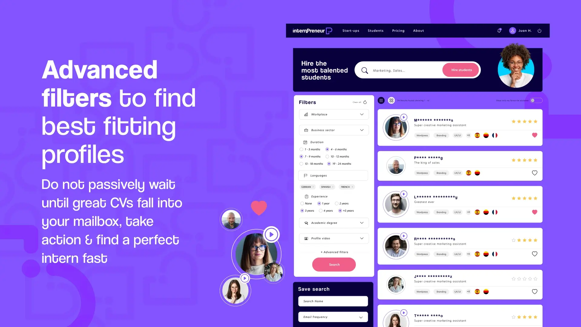 Internpreneur is a hiring platform connecting international interns with worldwide successful business owners and start-ups